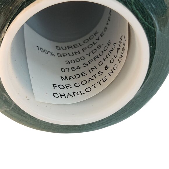 Coats SureLock Serger Thread Spools Spruce Green 100% Polyester 3000 Yards Each. - Picture 6 of 10